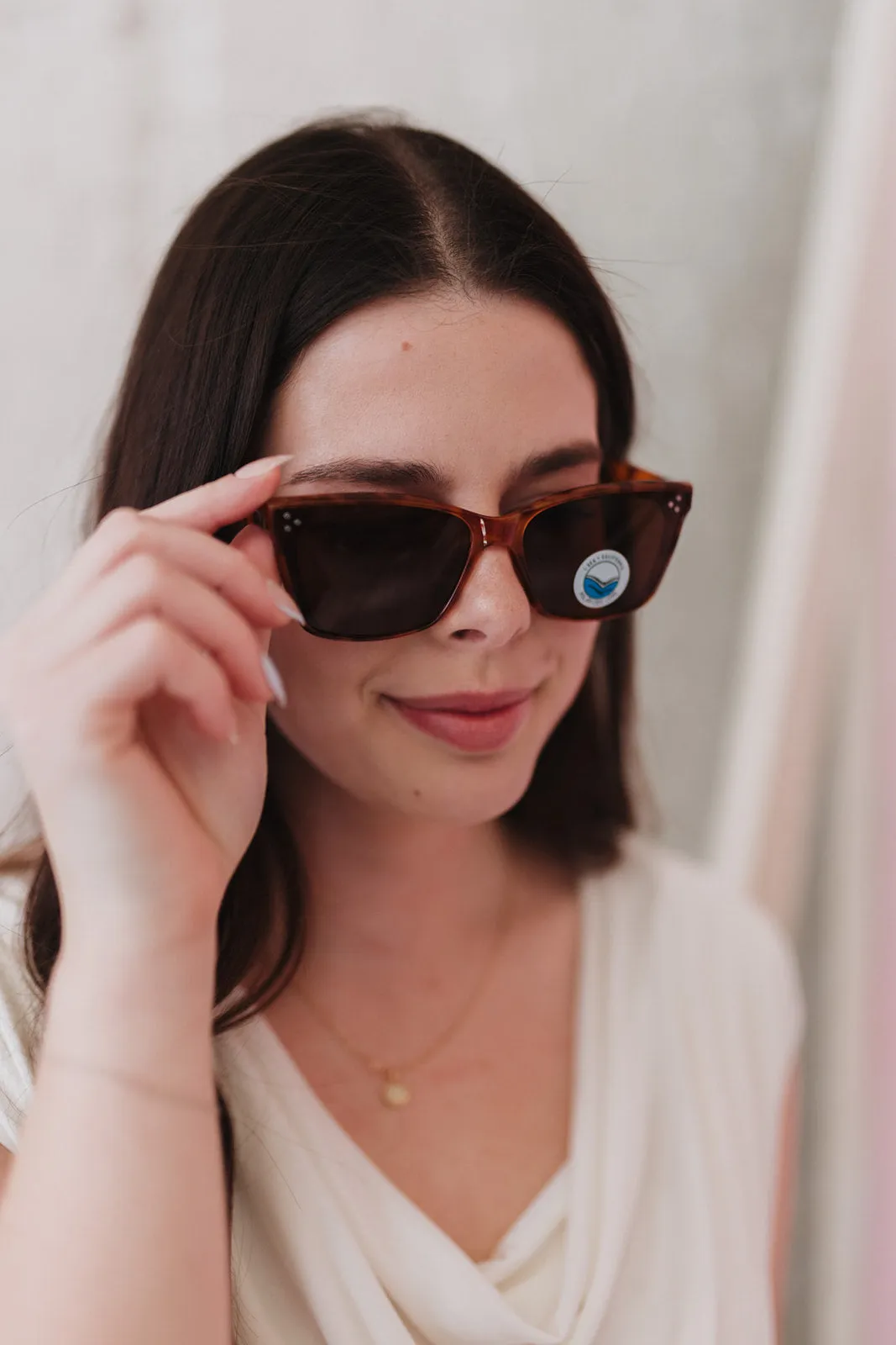 Kiki Light Brown Tortoise Polarized Sunglasses