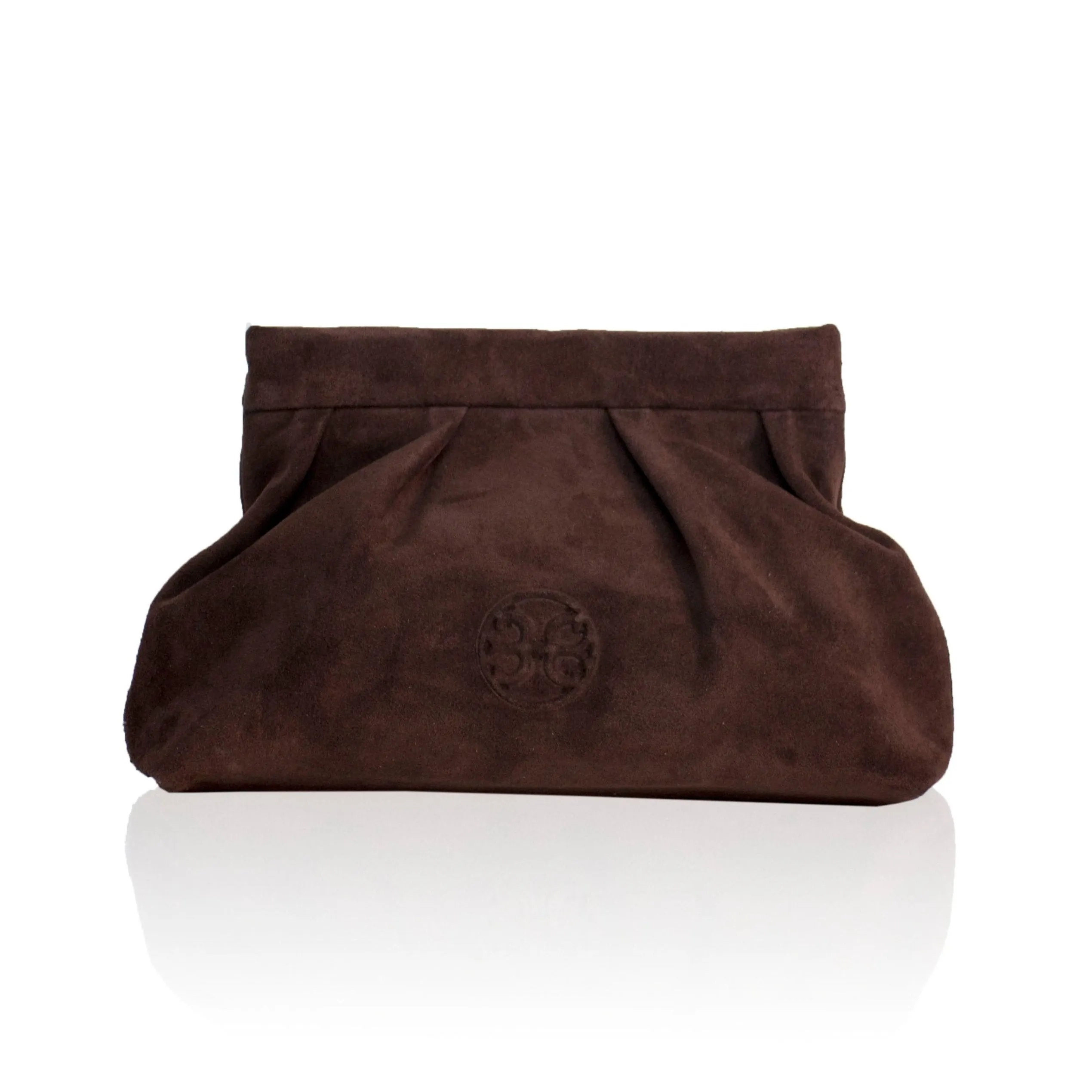Kiss Leather  Pouch - Chocolate Suede
