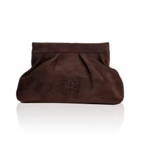 Kiss Leather  Pouch - Chocolate Suede