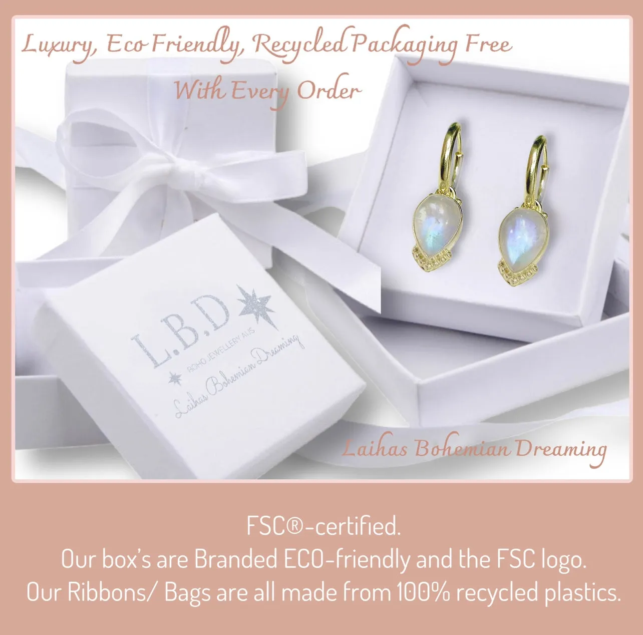 Laihas Crystal Kindness Gold Rose Quartz Necklace