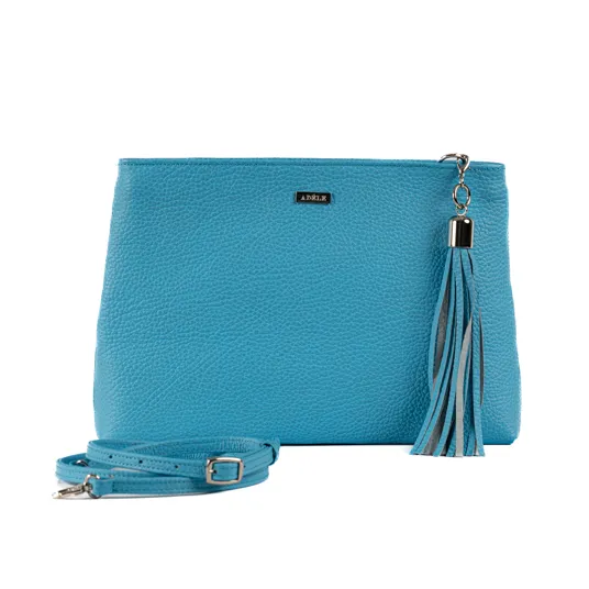 Lana - Blue Cow hide  Leather clutch/sling bag