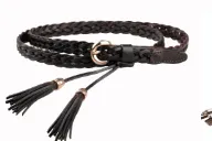 Leather woven dress decorative waist rope casual joker tassel belt YD001