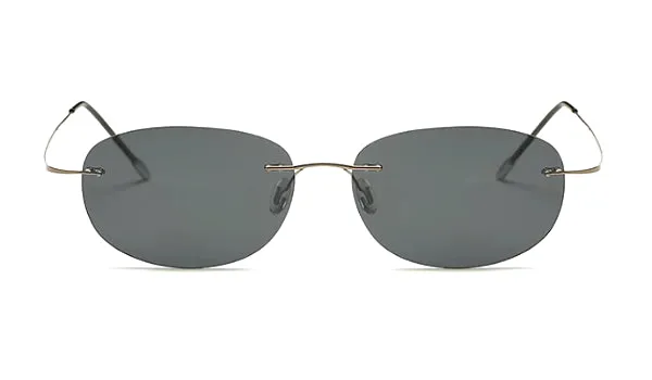 Lightweight Oval Sunglasses for Men - Stylish Black Frame Perfect for Every Occasion