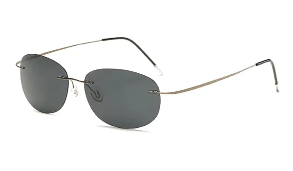 Lightweight Oval Sunglasses for Men - Stylish Black Frame Perfect for Every Occasion