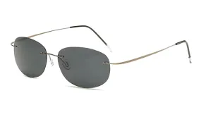 Lightweight Oval Sunglasses for Men - Stylish Black Frame Perfect for Every Occasion