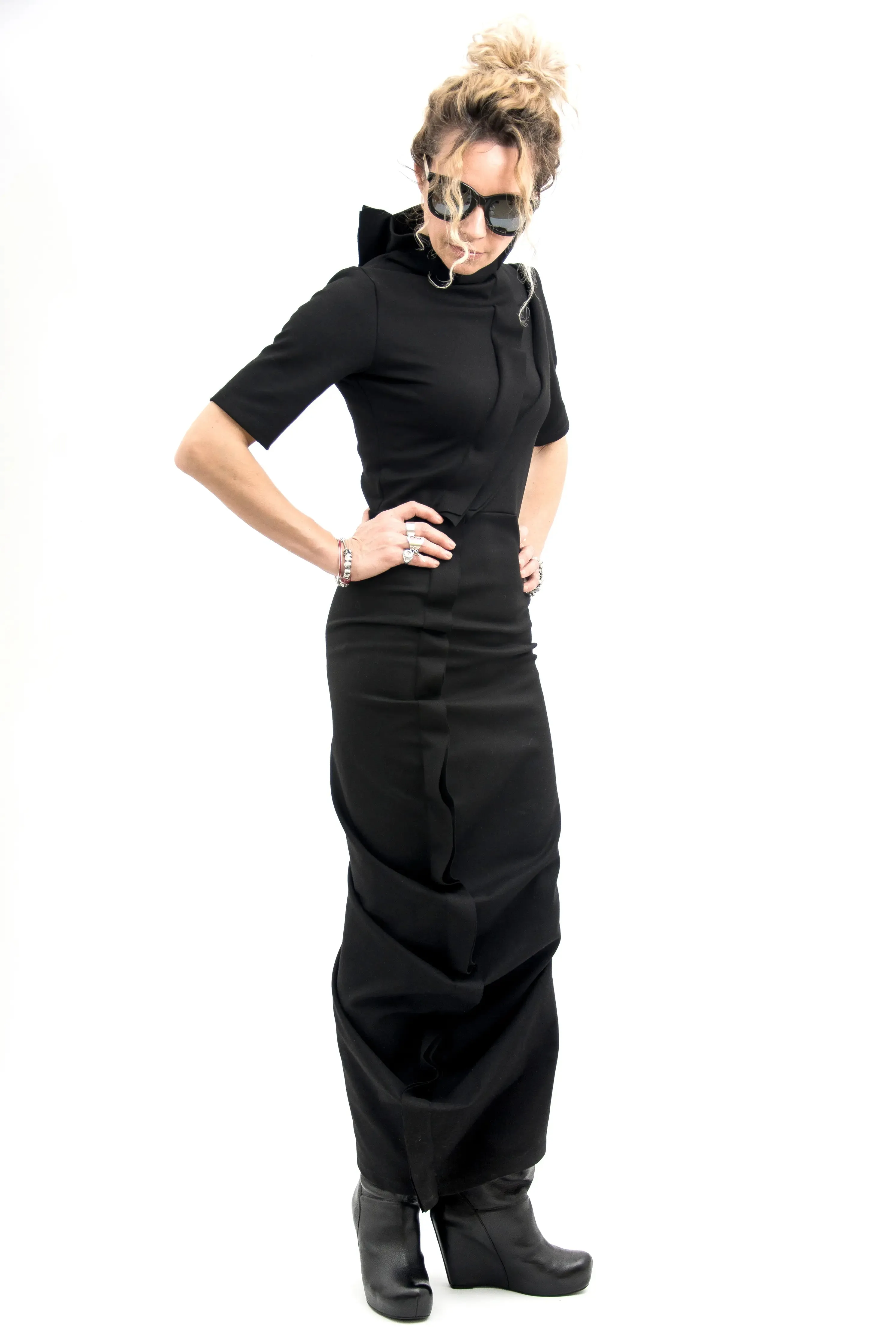 Long Black Steampunk Dress