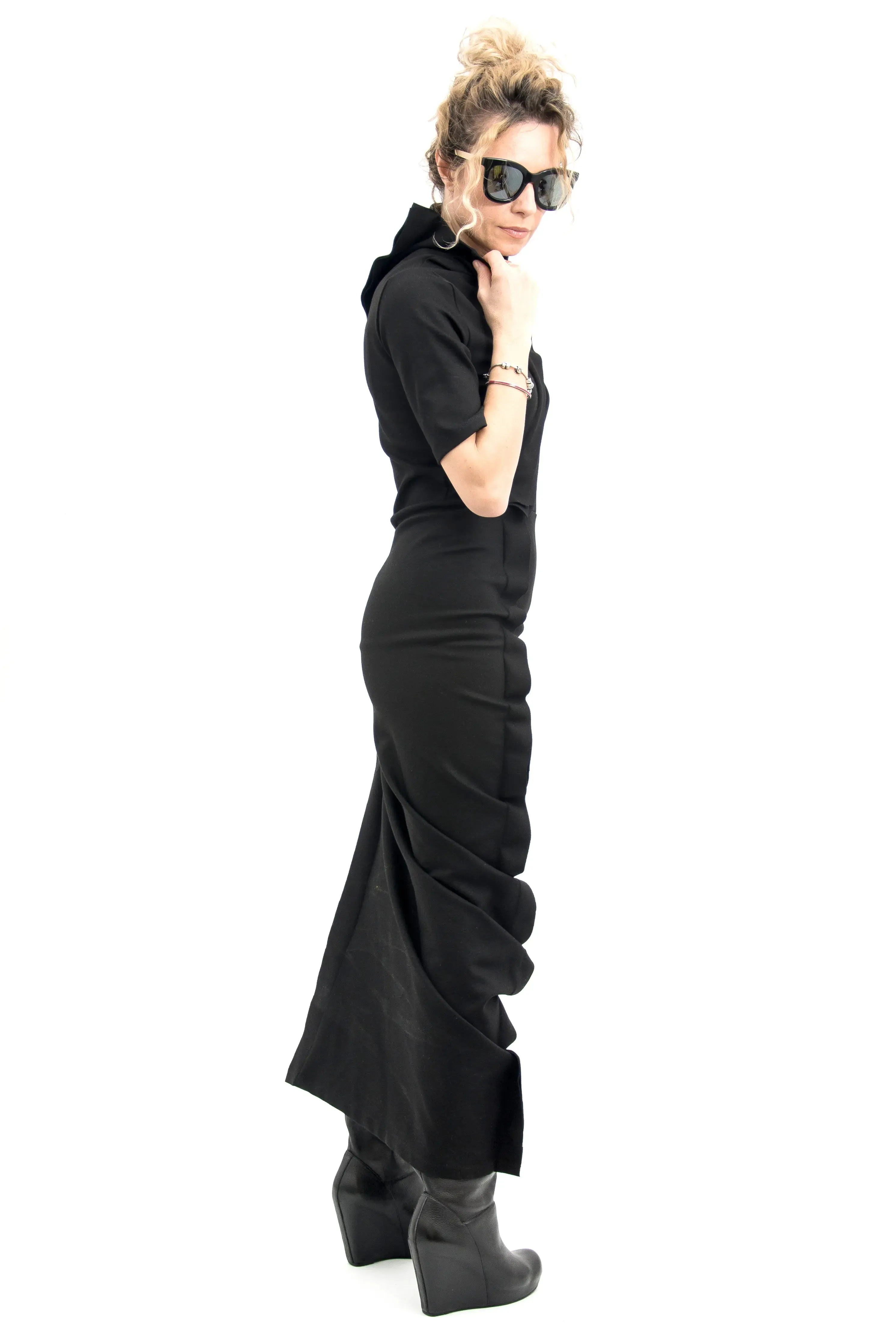 Long Black Steampunk Dress