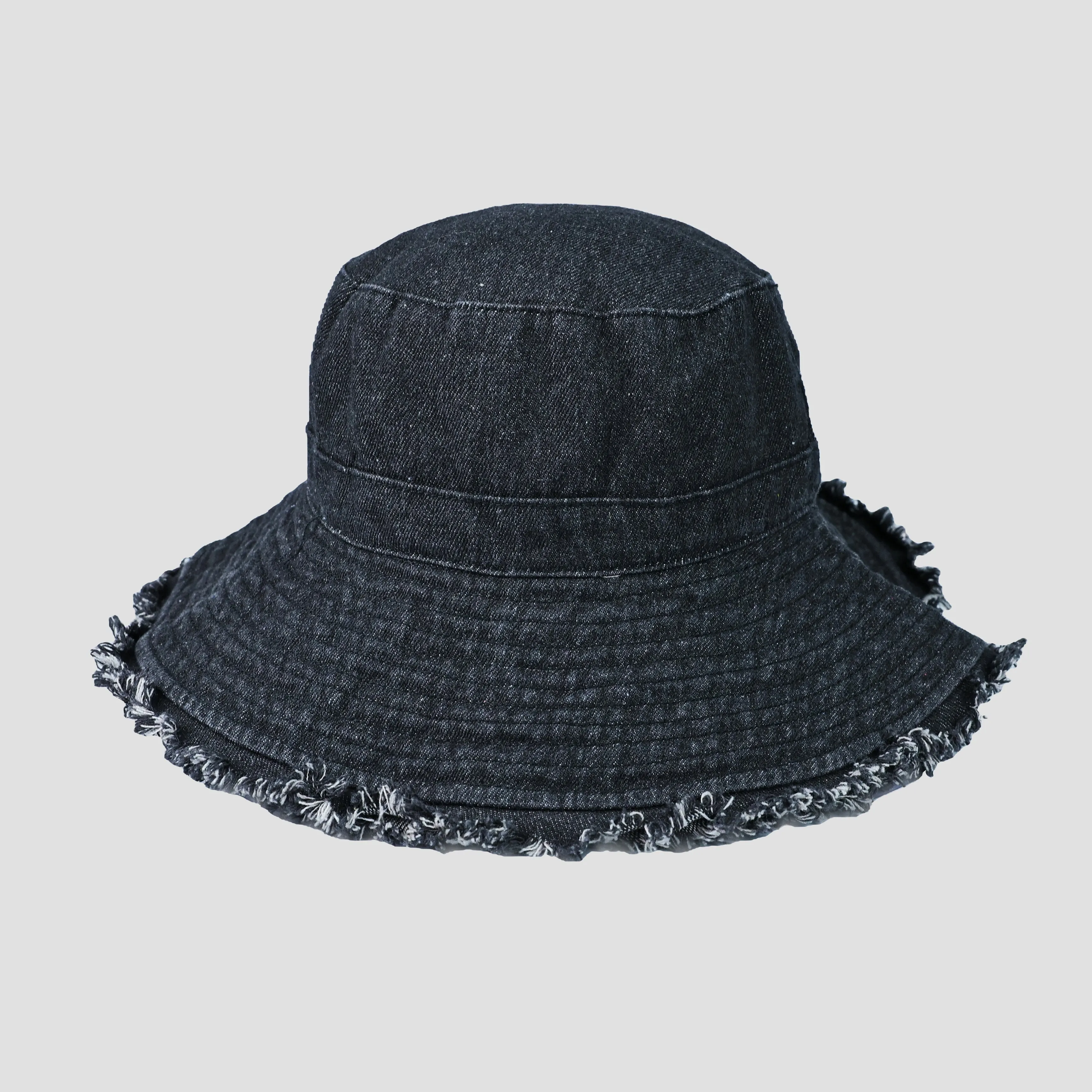 LONG BRIM DENIM BUCKET HAT