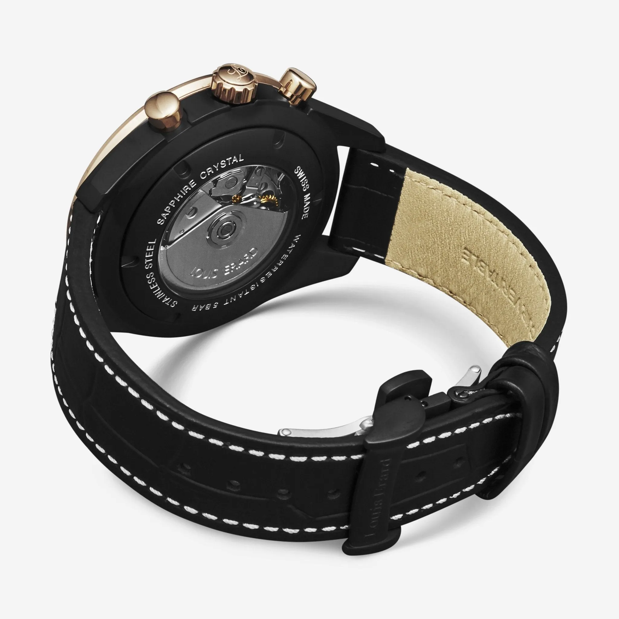 Louis Erard Sportive Chronograph Black PVD Automatic Men's Watch 78109NB12.BDCN152