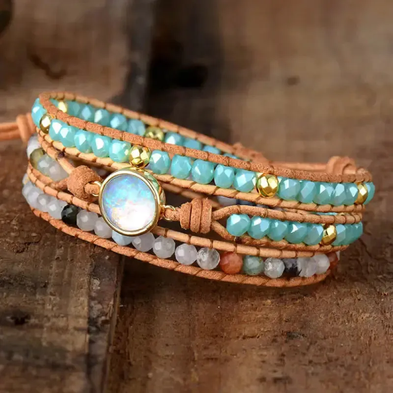 LOVCIA Opal Beaded Layered Bracelet