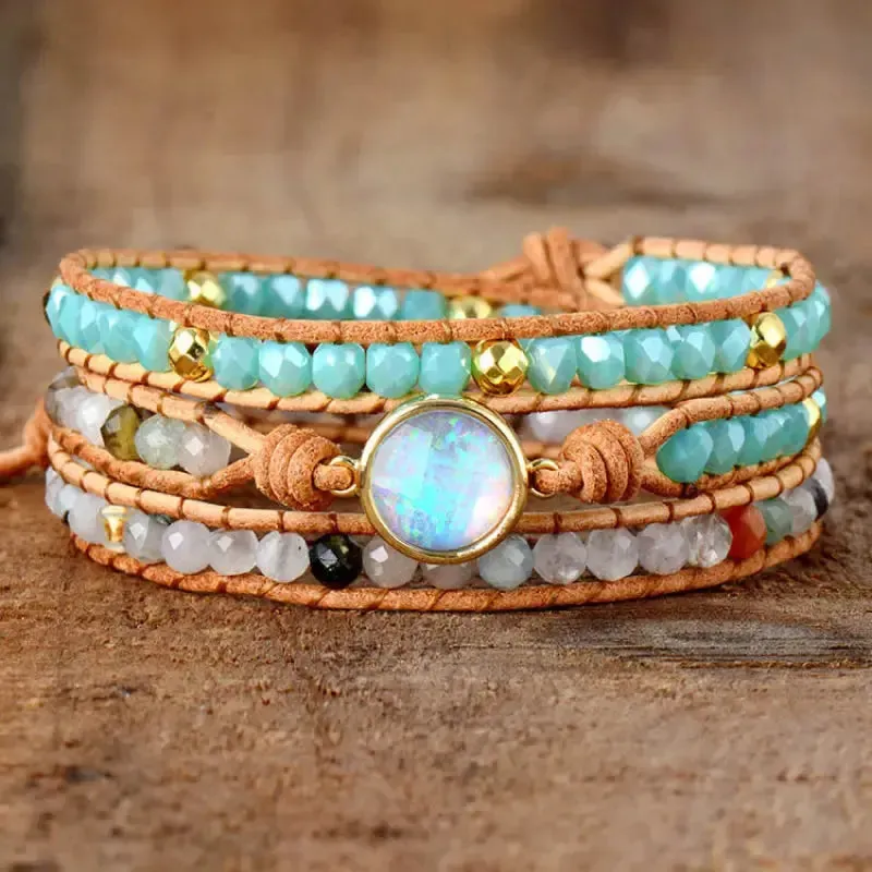 LOVCIA Opal Beaded Layered Bracelet