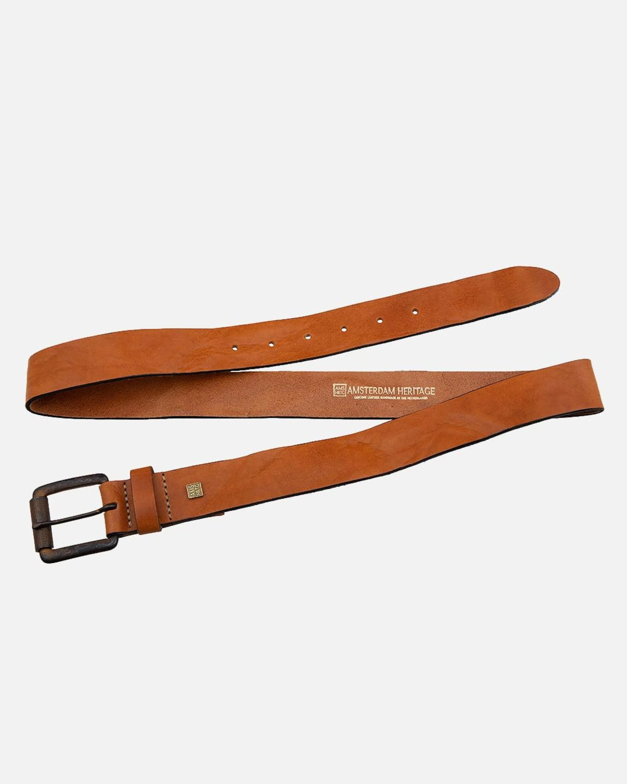 Luca | Men's Squared Buckle Full Grain Leather Belt
