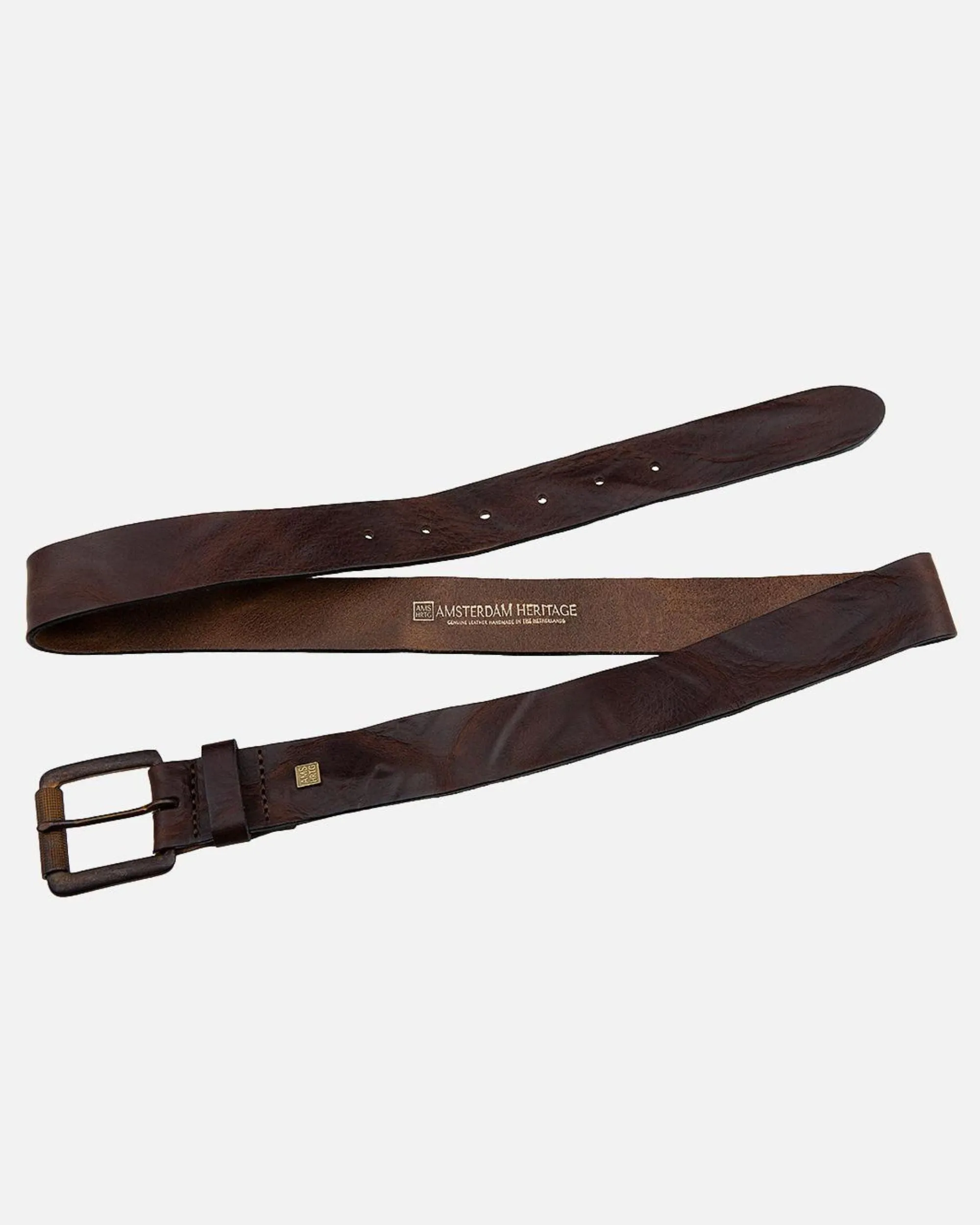 Luca | Men's Squared Buckle Full Grain Leather Belt
