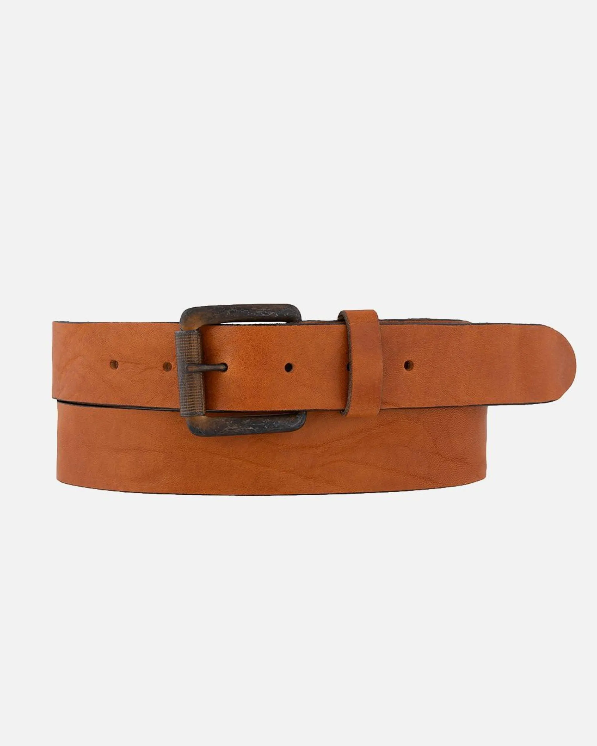Luca | Men's Squared Buckle Full Grain Leather Belt
