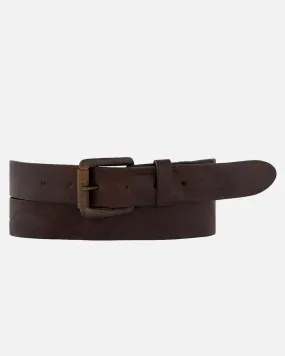 Luca | Men's Squared Buckle Full Grain Leather Belt