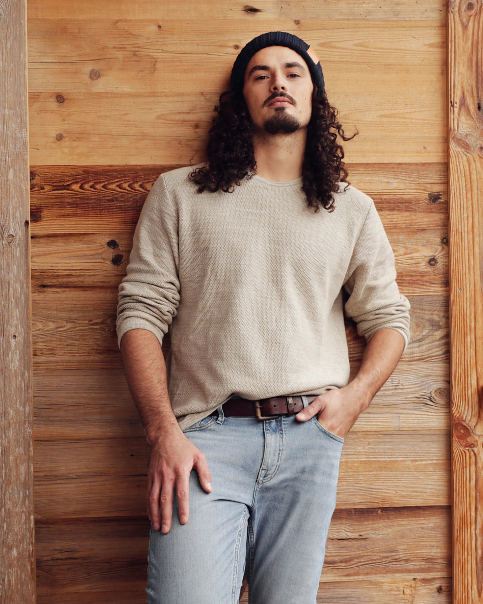 Luca | Men's Squared Buckle Full Grain Leather Belt