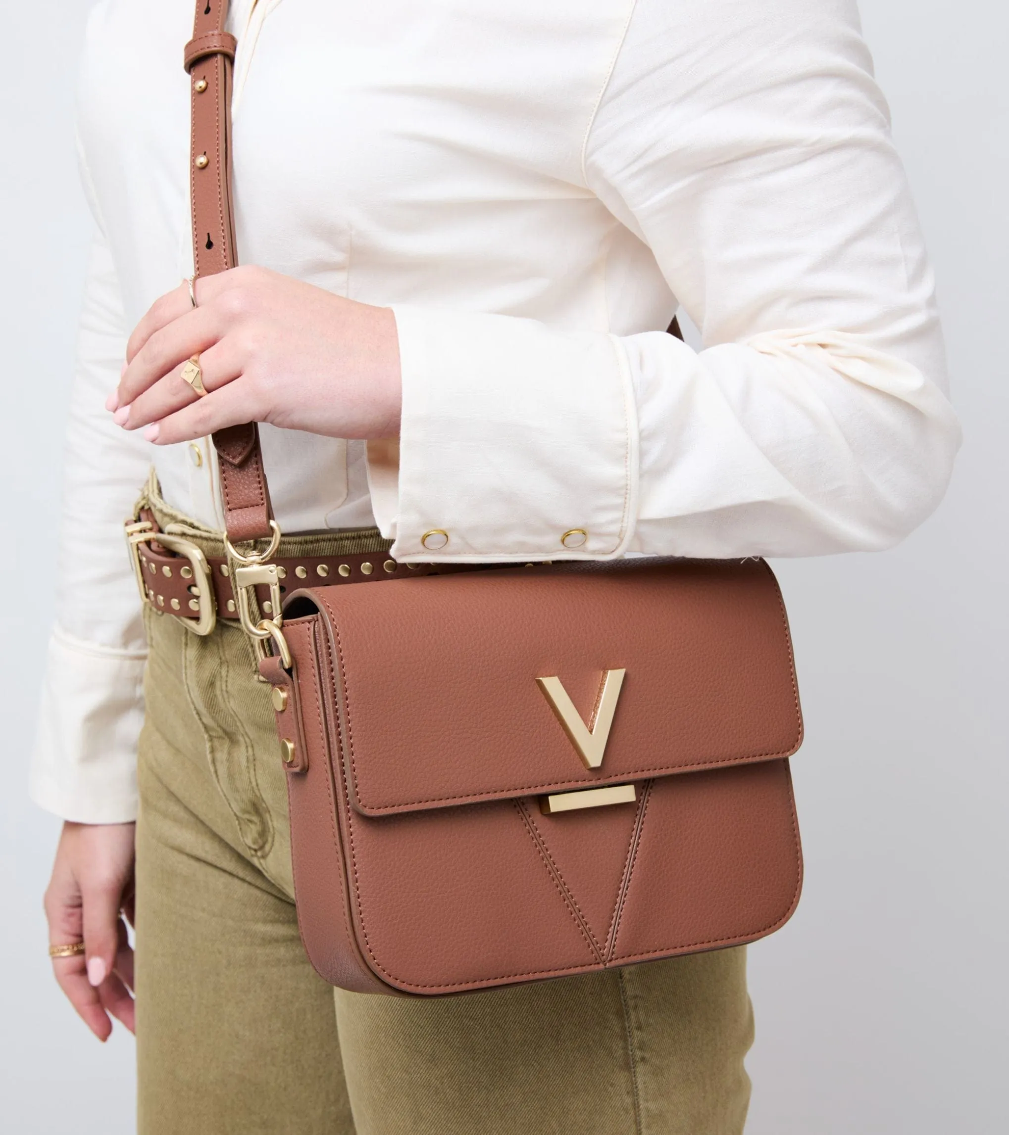 Margot Vegan Bio-Based Bamboo Leather Crossbody | Brown
