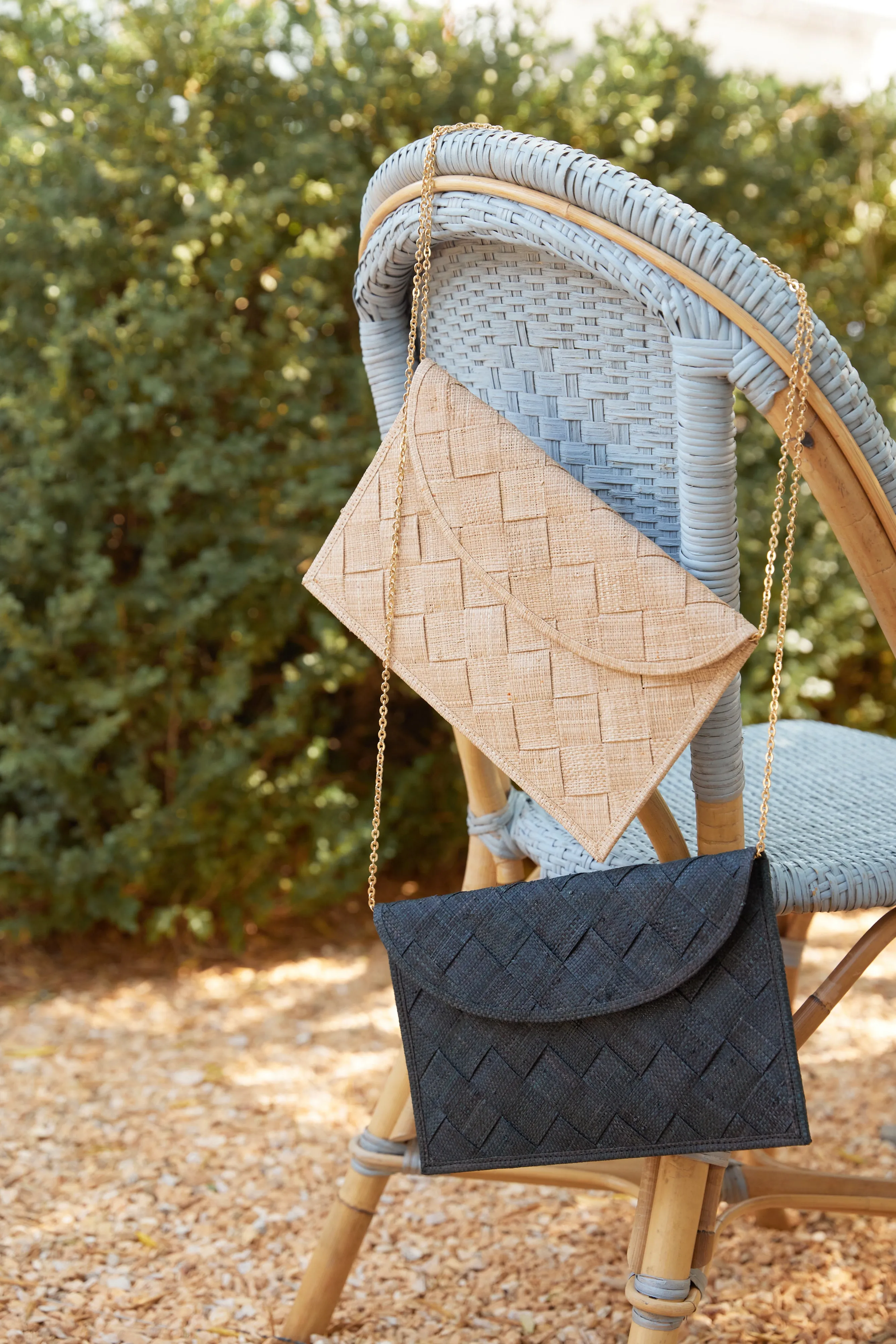 Mattie Straw Envelope Clutch Bag
