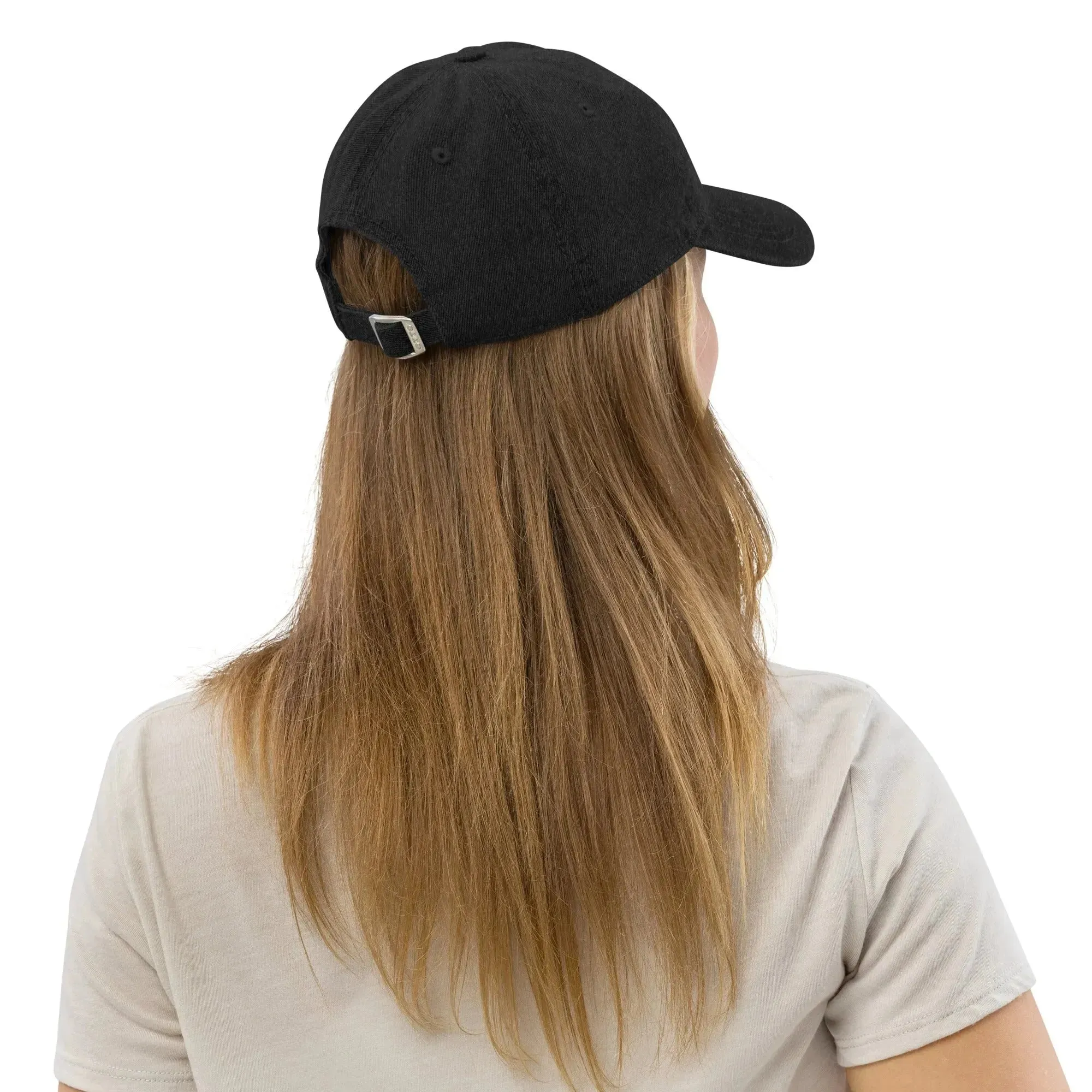 Mexican Otomi Embroidered Denim Dad Hat