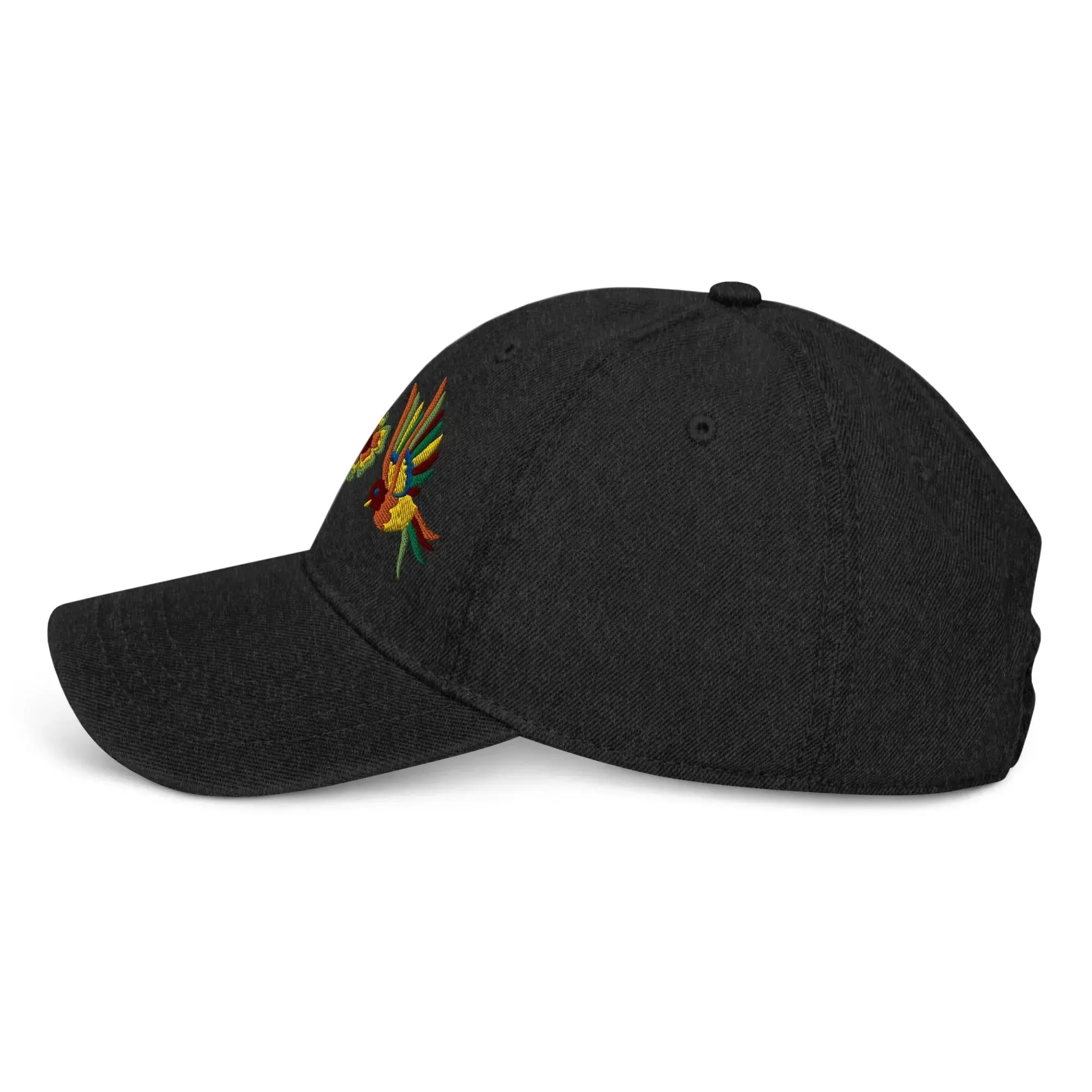 Mexican Otomi Embroidered Denim Dad Hat