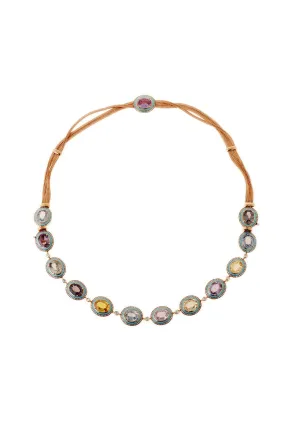 Mina Multi Sapphire Diamond Necklace