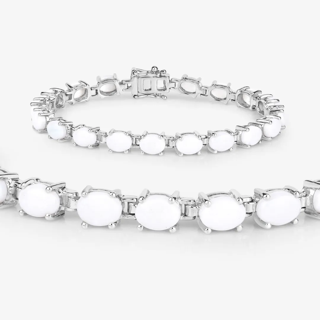 Natural Opal Tennis Bracelet