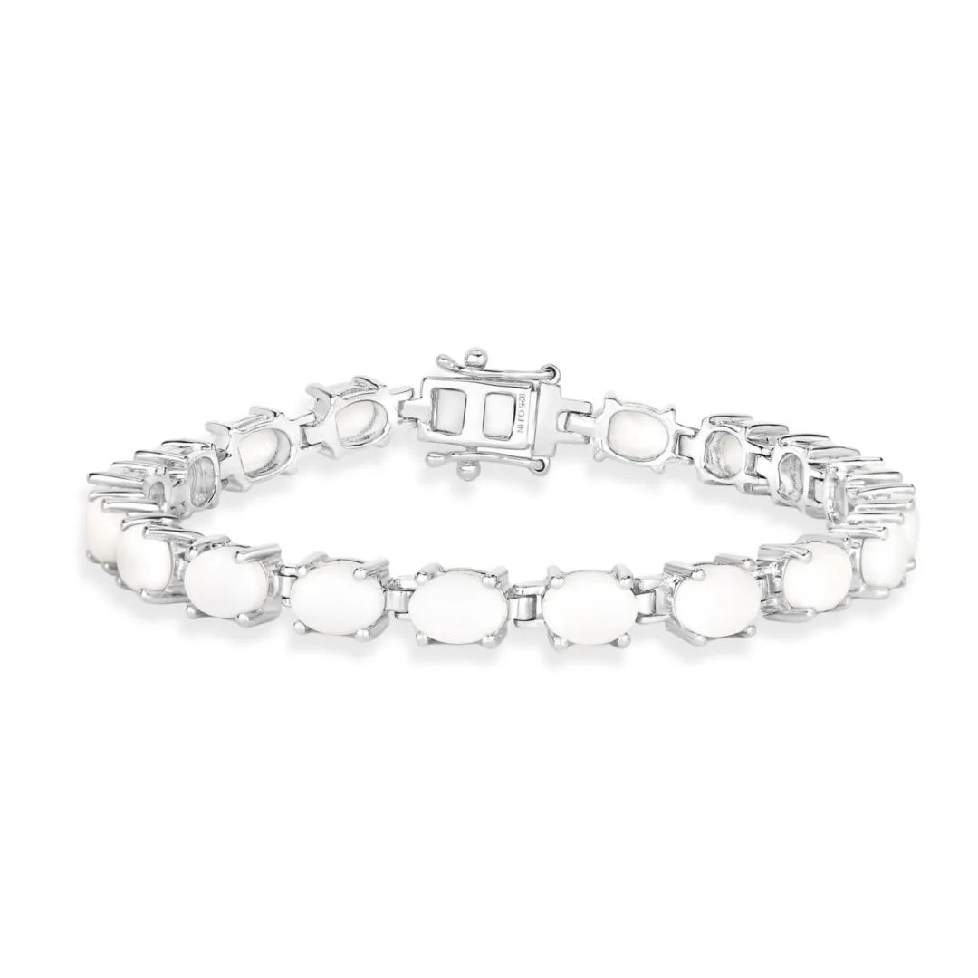 Natural Opal Tennis Bracelet
