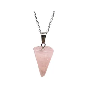 Necklace - Mini Cone - Rose Quartz