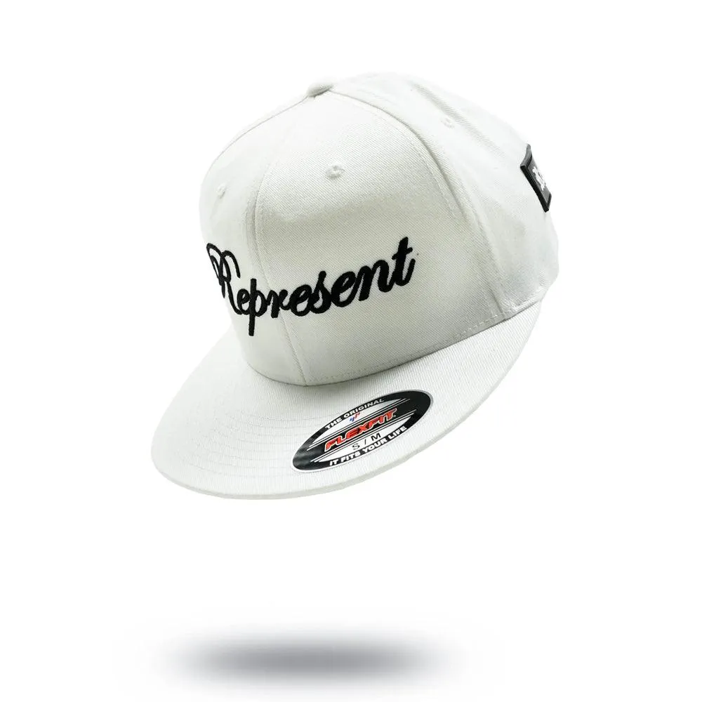 New Skool Classic Script Flexfit Pro On-Field Baseball Cap [WHITE]