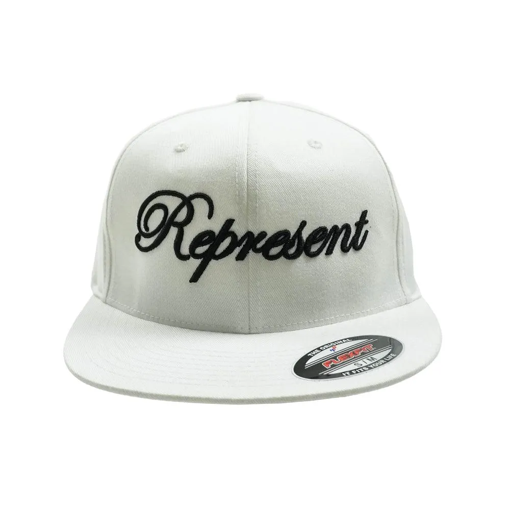New Skool Classic Script Flexfit Pro On-Field Baseball Cap [WHITE]