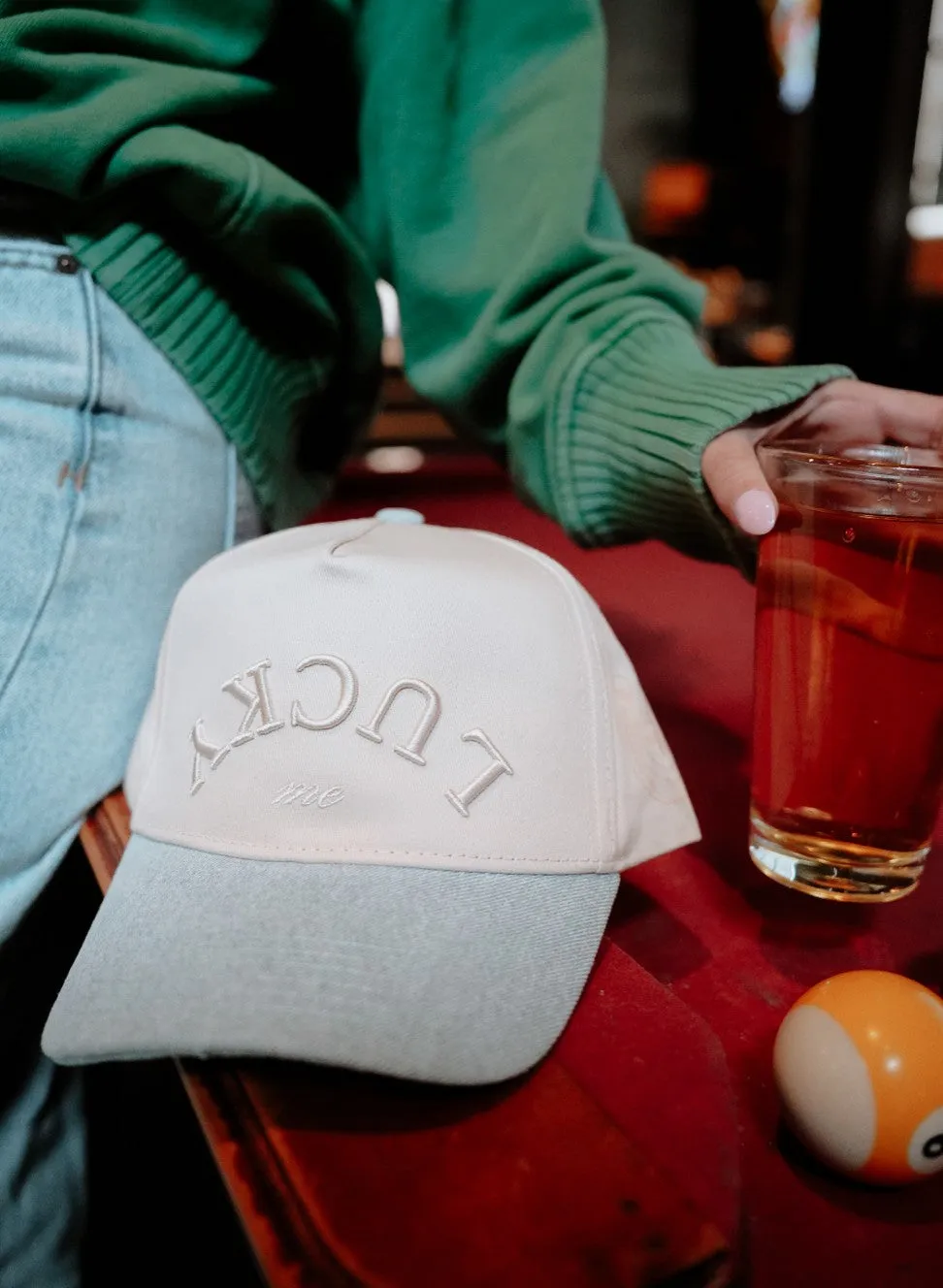 NEWEST ARRIVAL Denim Lucky Me Trucker Hat