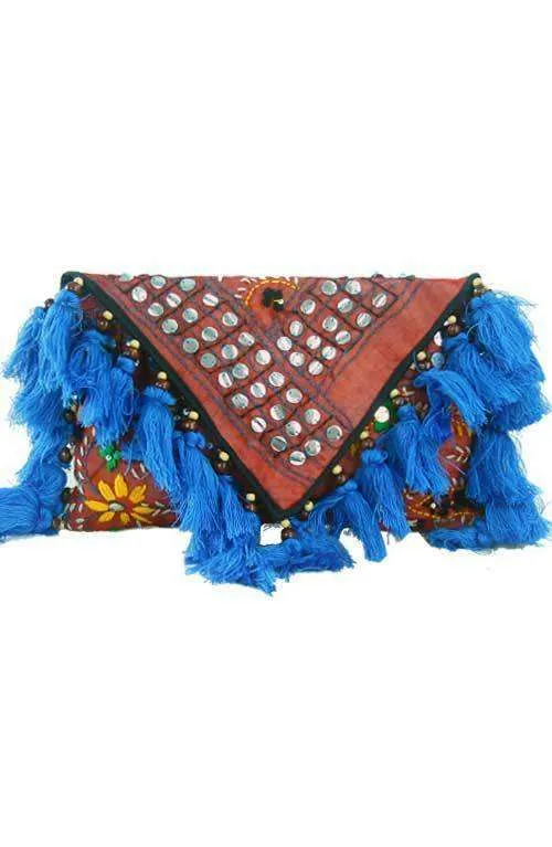 Offbeat Clutch Turquoise Tassel