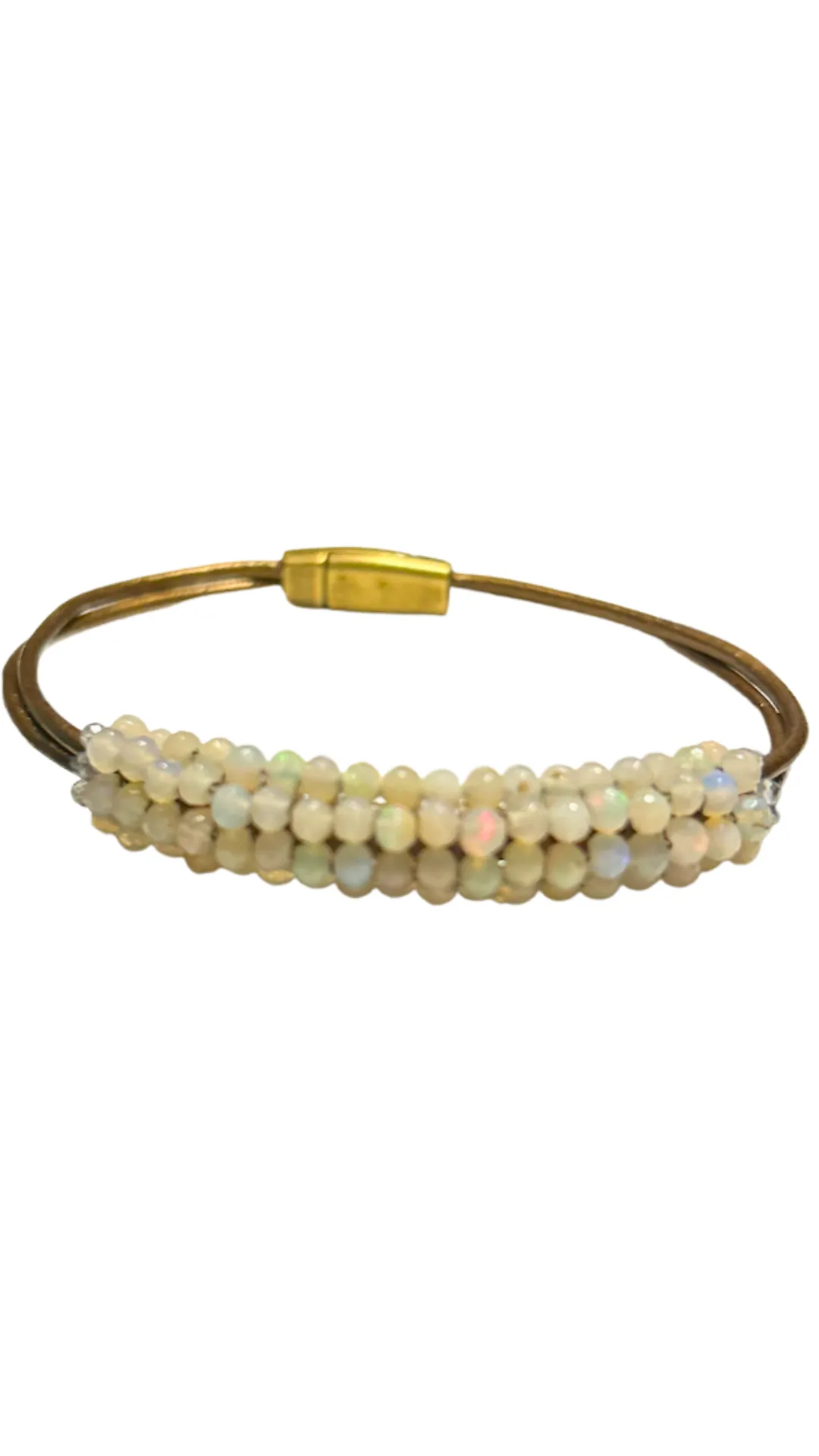 Opal & Quartz Multi Leather Bracelet