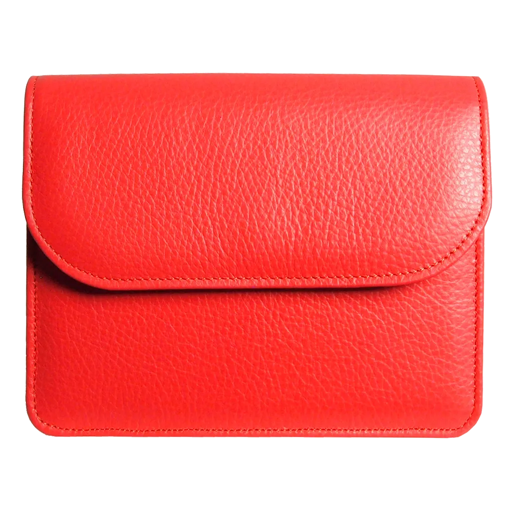 Pebbled Leather Belt Bag Coral