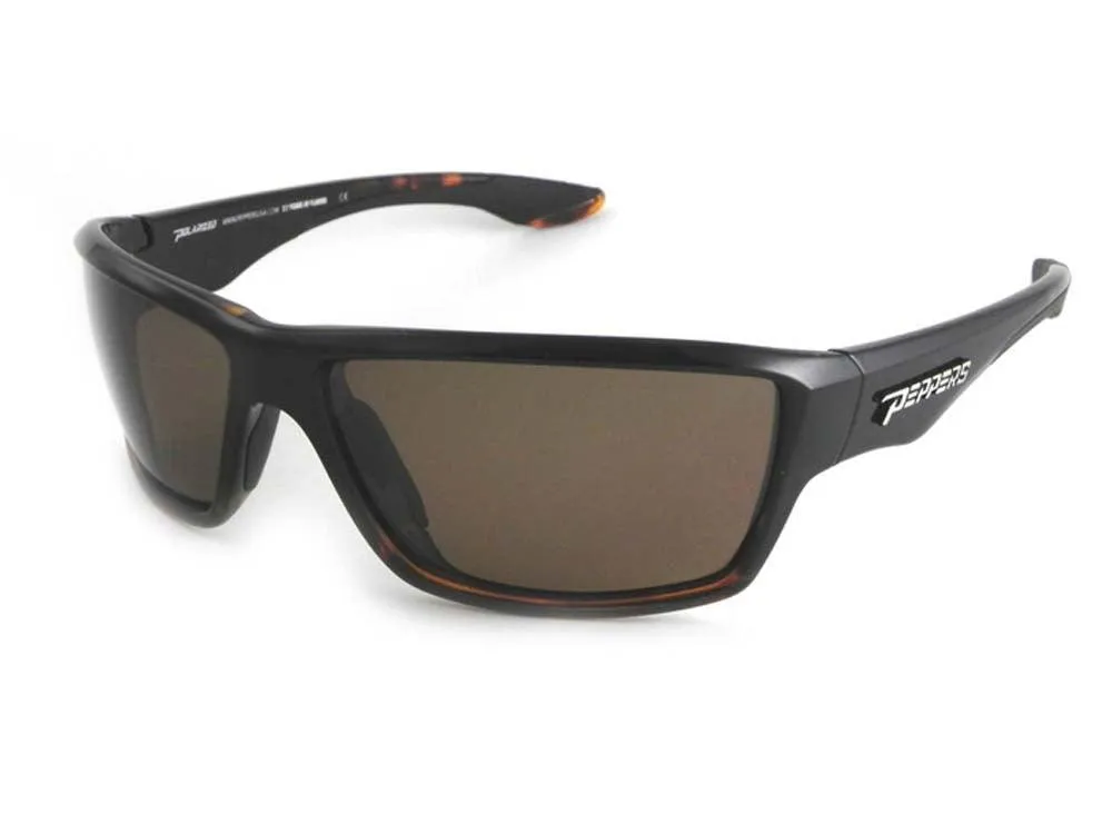 Peppers Polarized Sunglasses Pipeline Matte Black with Smoke Lens MP5609-1