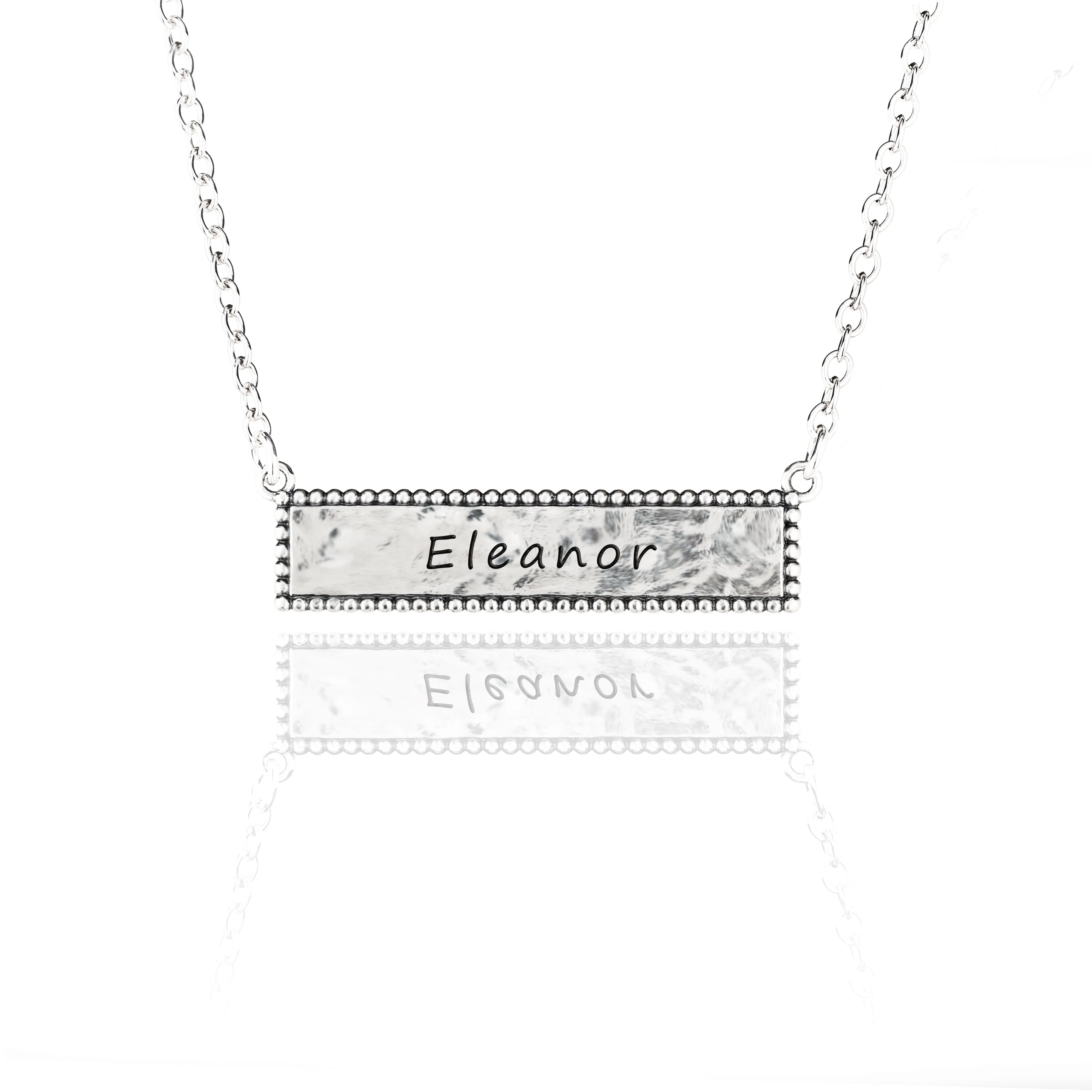 Personalized Beaded Bar Necklace