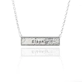 Personalized Beaded Bar Necklace