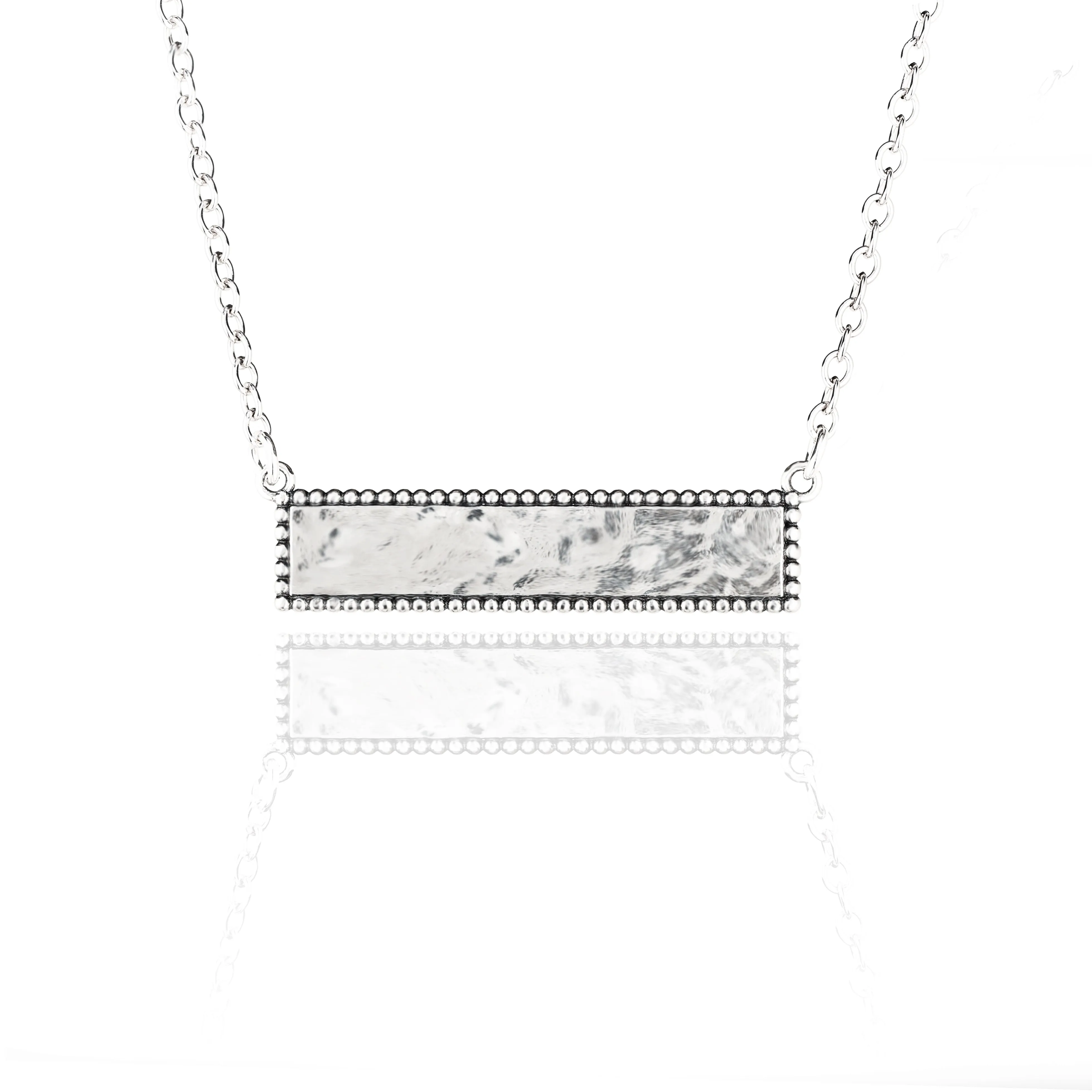 Personalized Beaded Bar Necklace