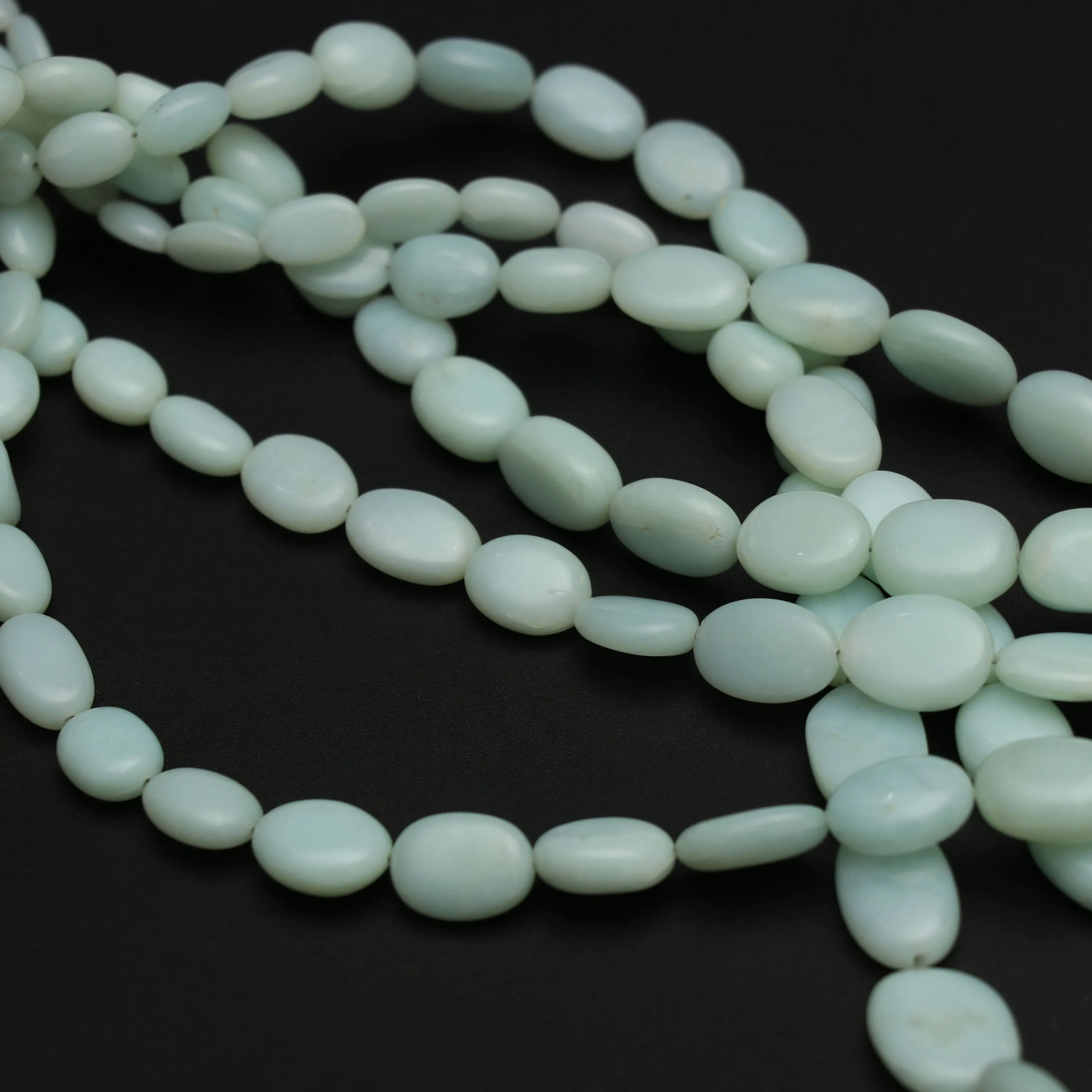 Peruvian Opal Smooth Tumble Beads, 6x8 mm to 12.5x16.5 mm, Plain Opal Tumble, Peruvian Opal Beads, 18 Inch Full Strand, Price Per Strand