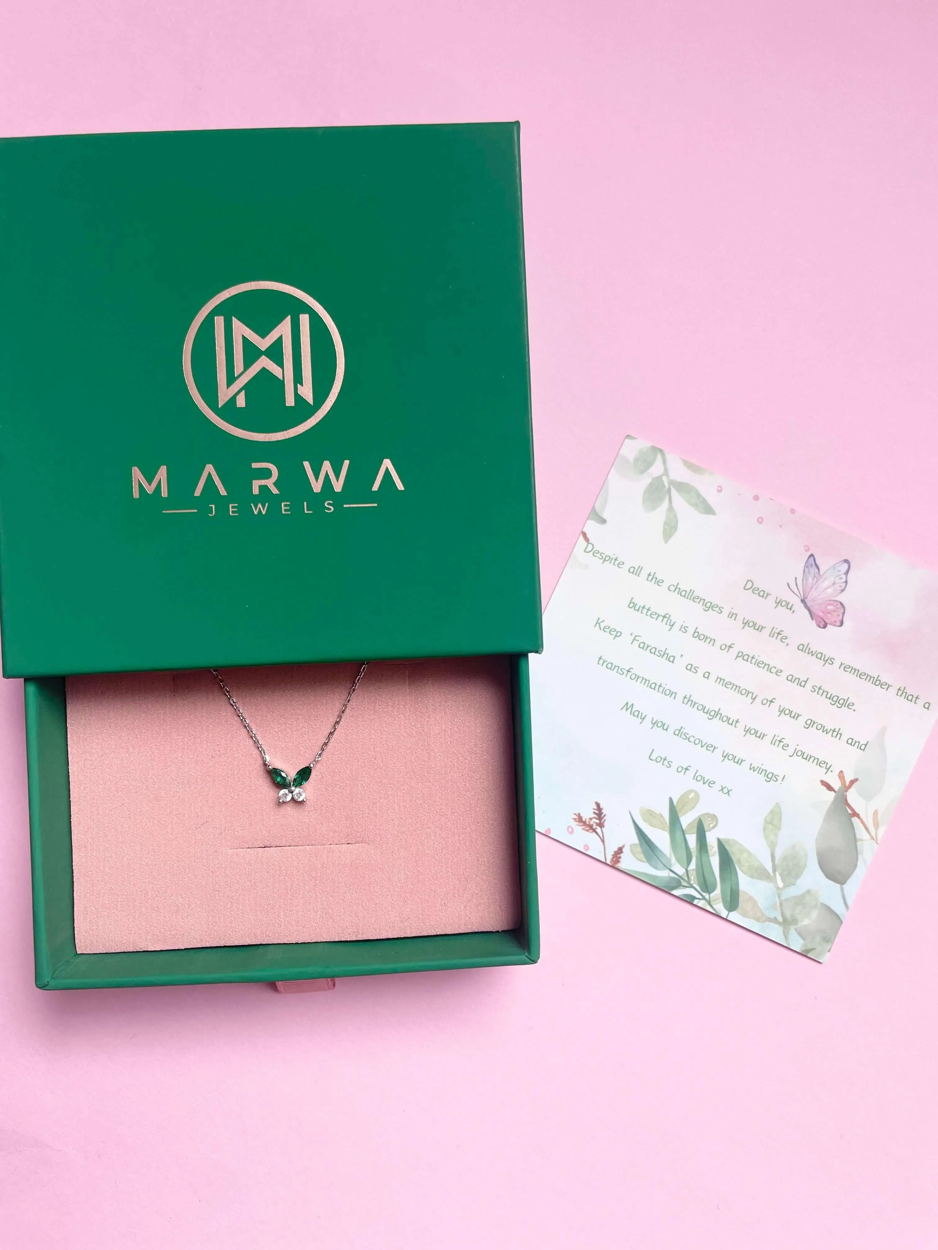 Petite Butterfly Necklace | Silver