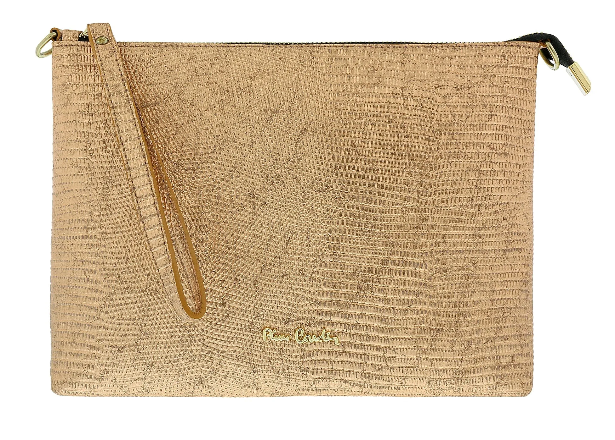 Pierre Cardin Pink Leather Simple Everyday Small Clutch Crossbody Pouch