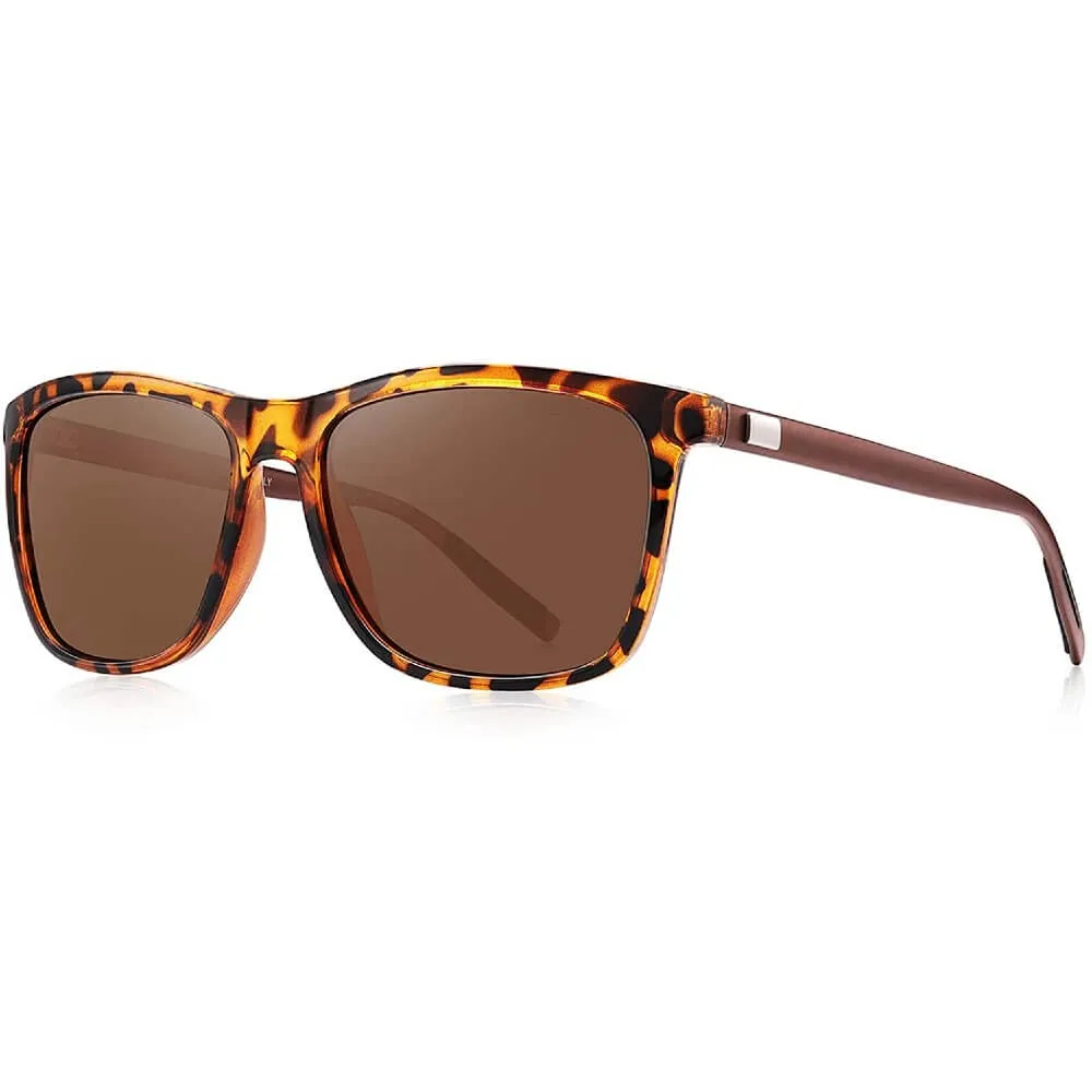 Polarized Aluminum Sunglasses Vintage Square Frame Sun Glasses For Men/Women - Hershey