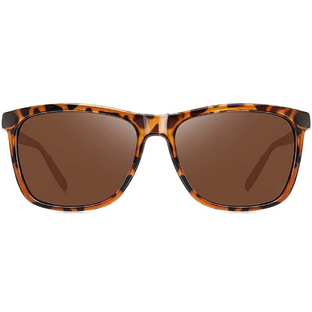 Polarized Aluminum Sunglasses Vintage Square Frame Sun Glasses For Men/Women - Hershey