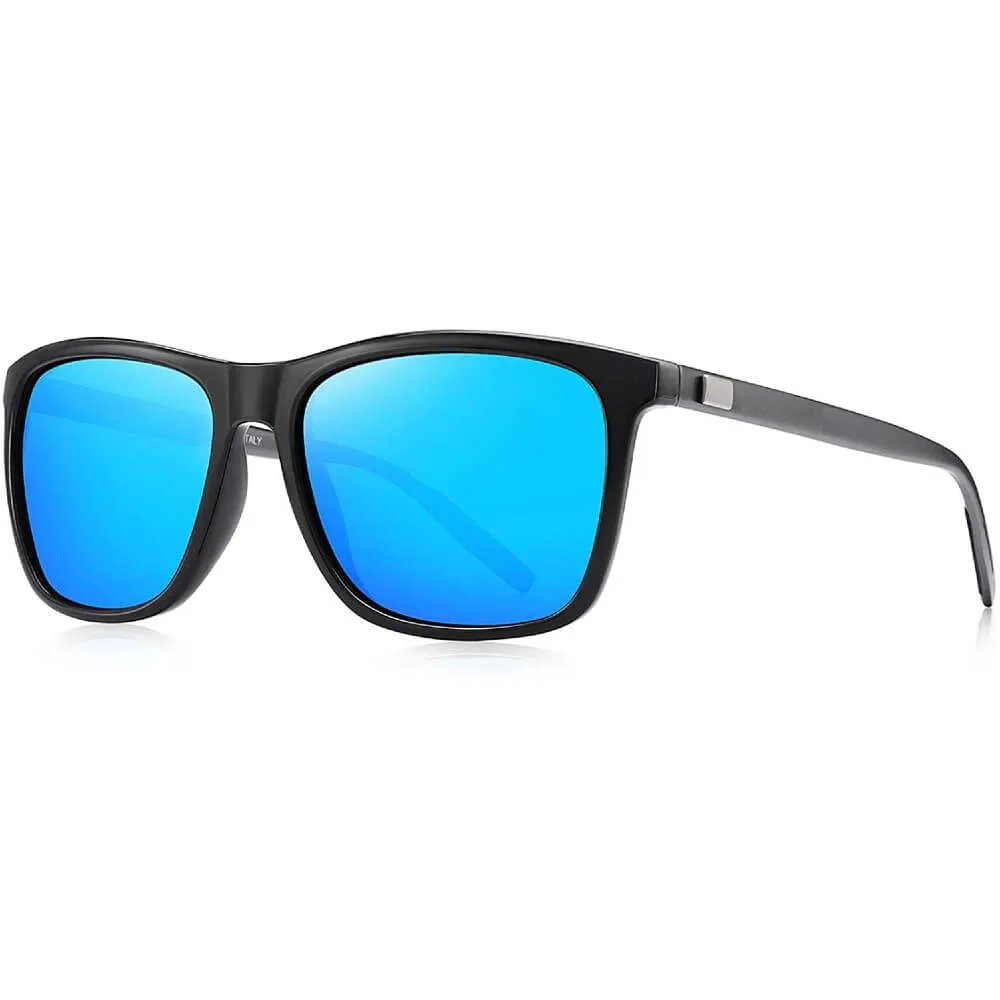 Polarized Aluminum Sunglasses Vintage Square Frame Sun Glasses For Men/Women - Hershey