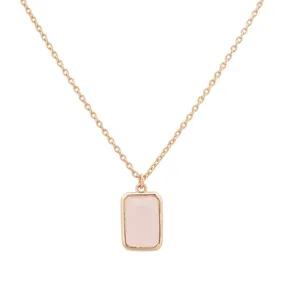 Portofino Necklace Dipped in Rose Gold Rose Quartz