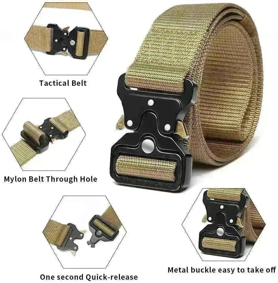 PREMIUM Men Casual Military Belt Tactical Waistband Rescue Rigger Nylon Belt USA