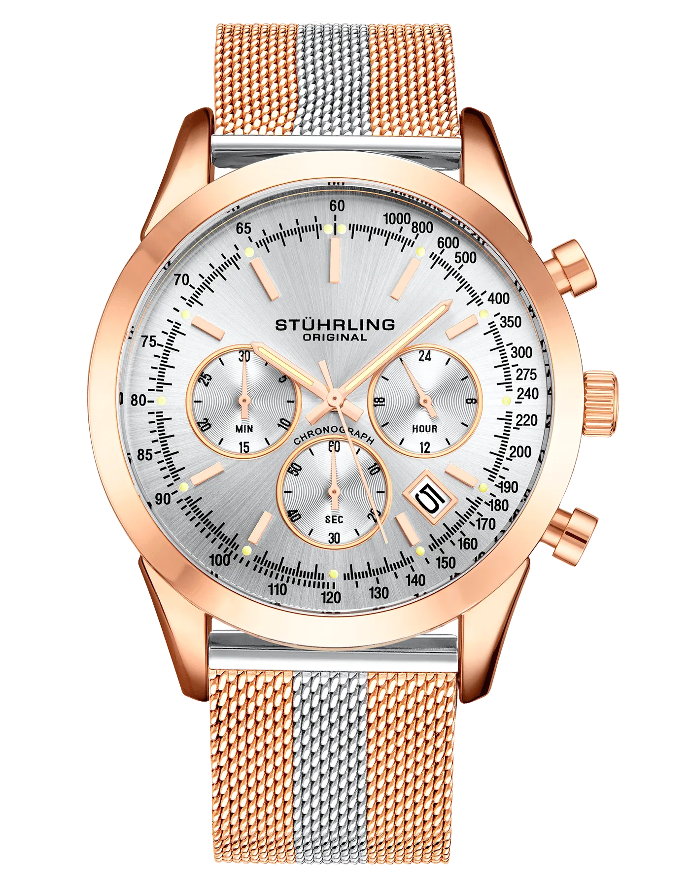 Preston 3975 Quartz 44mm Chronograph