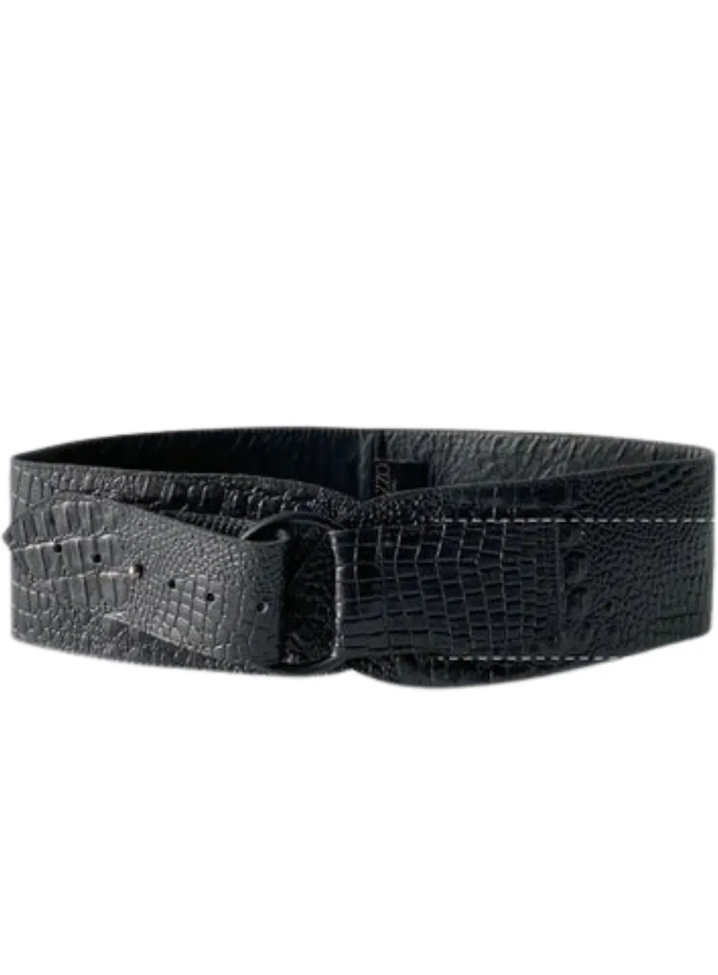 Print Texture Leather Belt