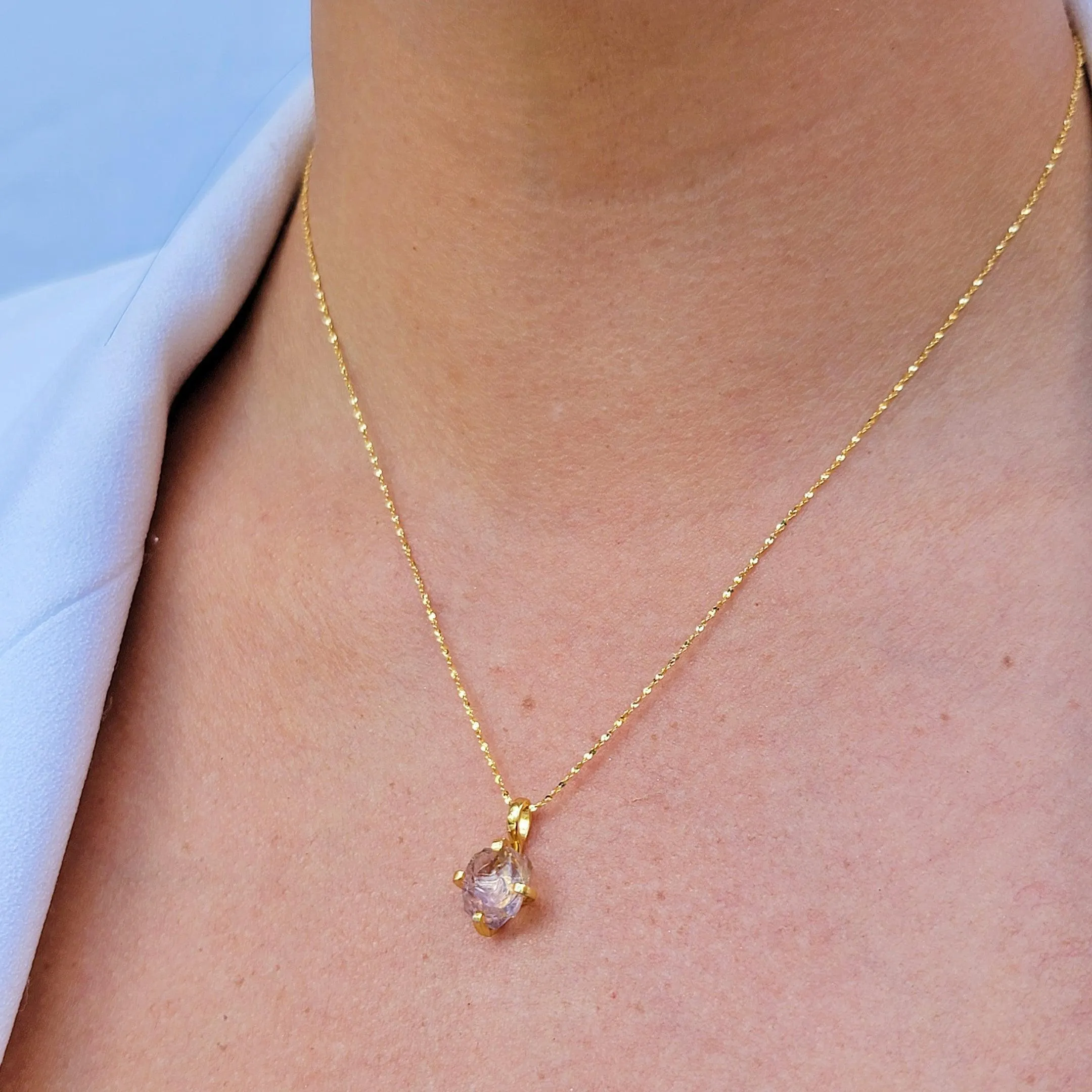 Raw Ametrine Dainty Necklace