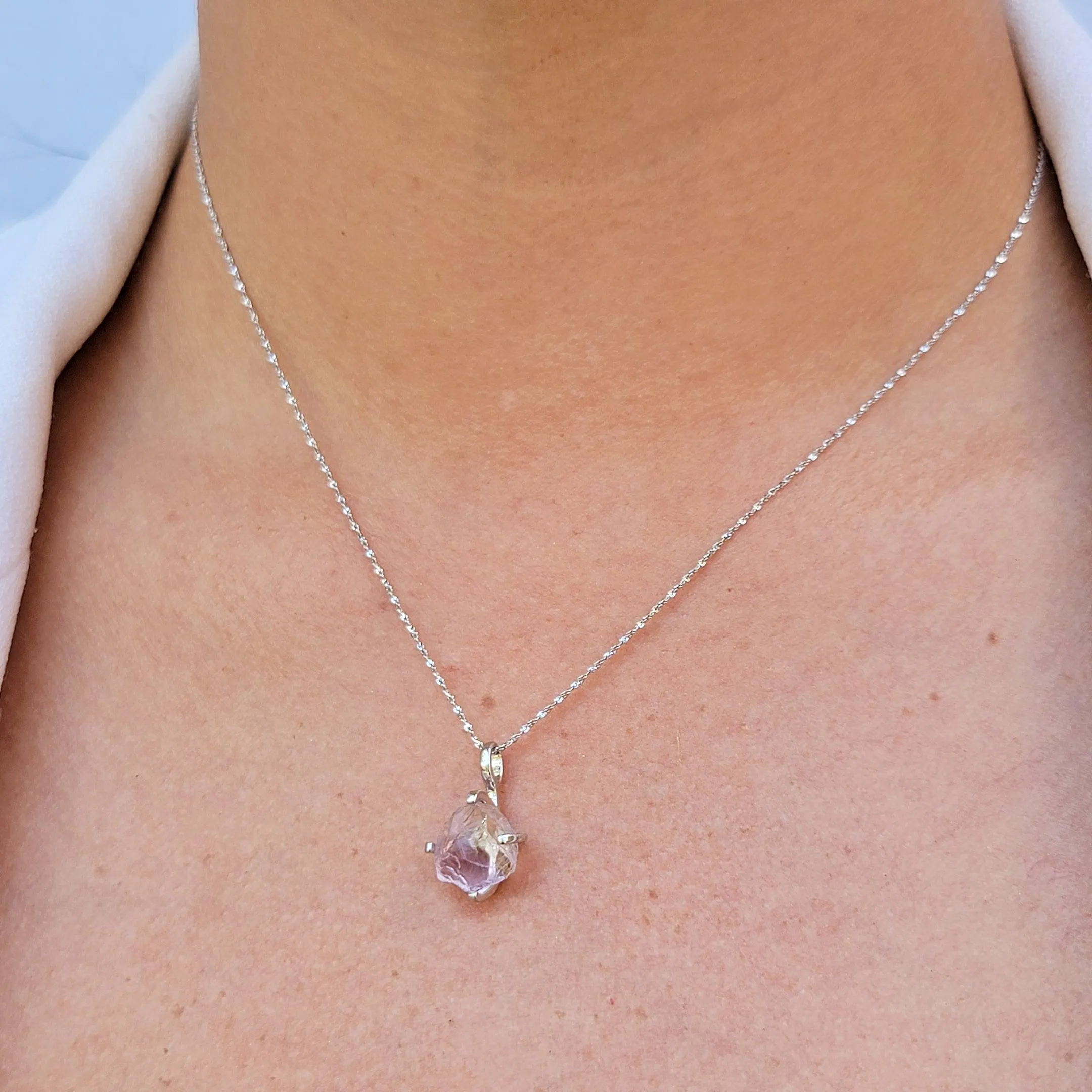 Raw Ametrine Dainty Necklace